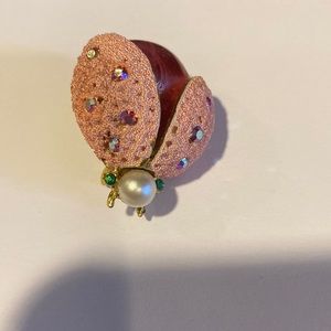 Jelly belly ladybug brooch